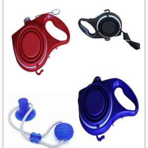 Dog Leash Water Bottle Bowl